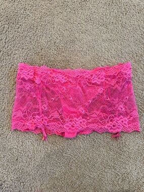 Victoria's Secret Bright Pink Floral Lace skirt
